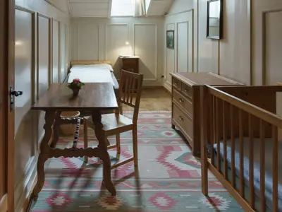 Schlafzimmer 3 (Einzelzimmer mit Kinderbett)