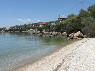 Strand in der Nähe des Hauses