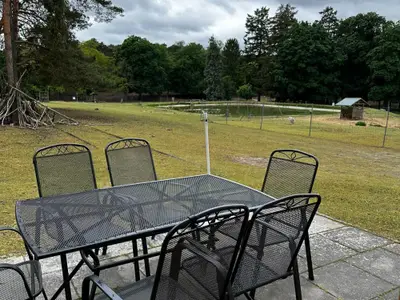 Terrasse mit Wildwechsel direkt am Haus