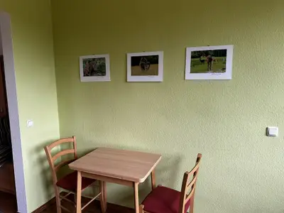 Essbereich im Wohnzimmer