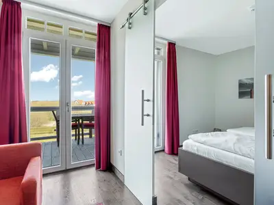 Schlafzimmer mit Ausblick
