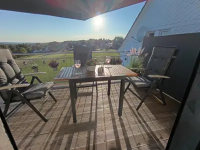 Blick vom Balkon