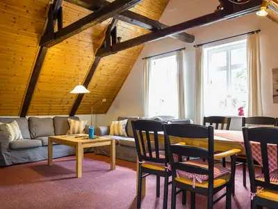 Wohnzimmer Ferienwohnung Heuboden
