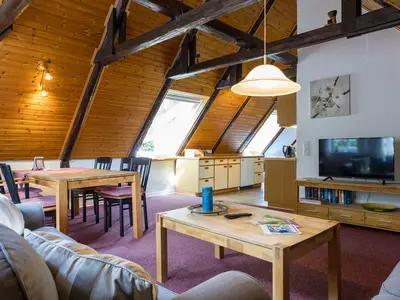 Wohnbereich Ferienwohnung Heuboden
