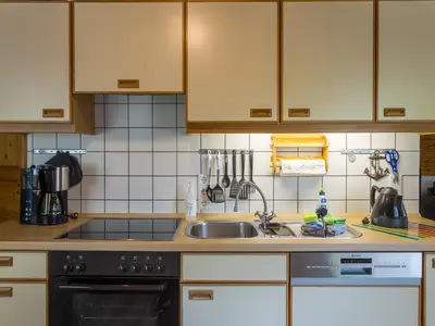 Küche in der Ferienwohnung Heuboden