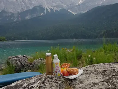 Eibsee mit Zugspitze im Sommer