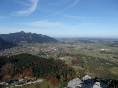 Blick auf Pfronten von der Ruine Falkenstein