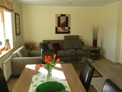 Landhaus am Bach, Wohnraum m. Couch