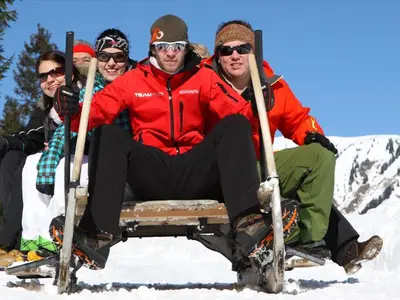Handschlittenpartie beim Schaupphof