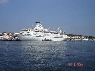 Blick auf die Trvemünder Promenade