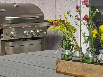 Grill und Terrasse Ferienwohnung Allerdings