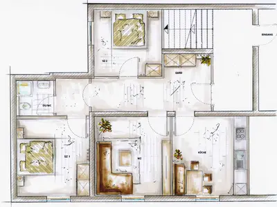 Skizze Ferienwohnung
