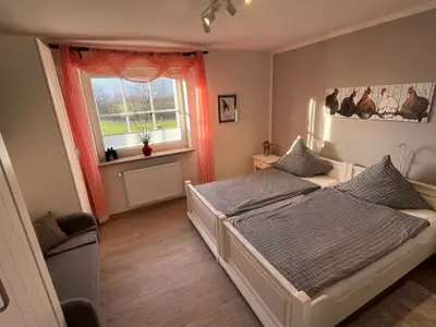 Schlafzimmer der Ferienwohnung Werseblick in Sendenhorst