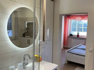 Badezimmer der Ferienwohnung Werseblick in Sendenhorst