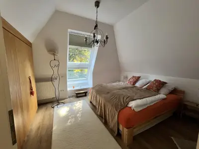 Blick in das Schlafzimmer