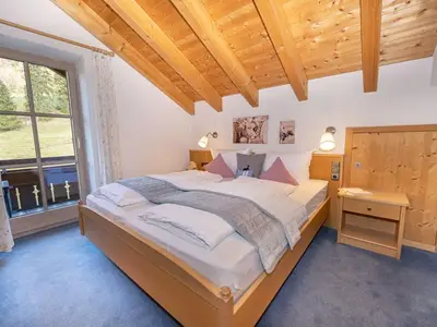 Wohnung Fichte, Bett mit offenen Fußende