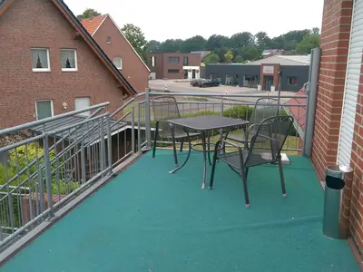 Balkon, Sichtschutz eingefahren