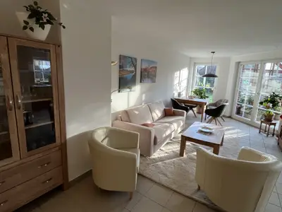 Wohnzimmer in der Ferienwohnung Werseblick in Sendenhorst