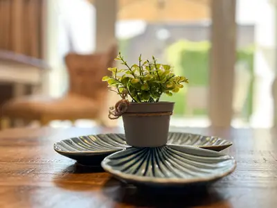 Wohnzimmer mit dekorativem Detail