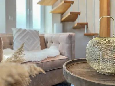 Treppe von Sitzecke zur Sitzecke im 2. Ebene