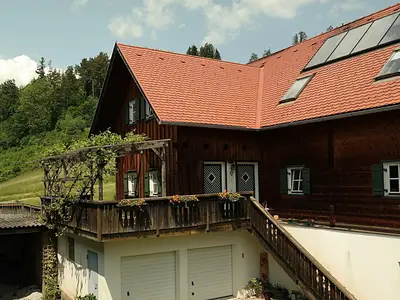 "Altes Bauernhaus" - Eingangsbereich und Weinlaube