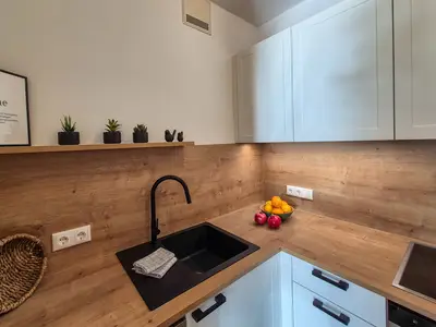 Voll ausgestattete Küchenzeile Fewo Schwaiger