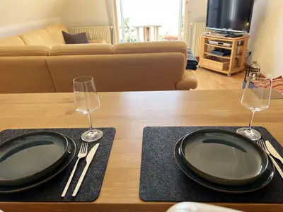 Esstisch im Wohnzimmer