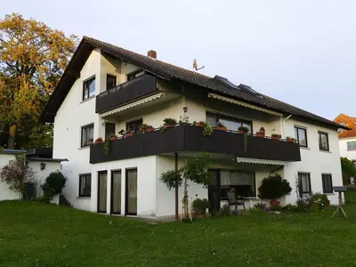 Blick auf die Ferienwohnung Hirtenberg