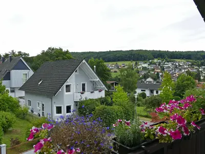 Ausblick vom Schlafzimmer-Balkon