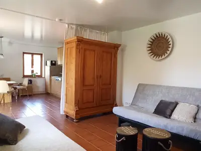 Ferienwohnung Brombachtal, Wohn-Ess-Bereich