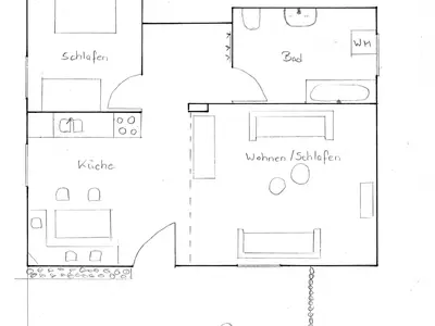 Ferienwohnung Brombachtal, Aufteilungsplen