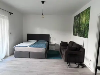 Forststrasse Apartment-Wohn/Schlafbereich