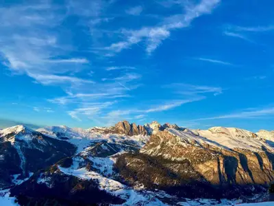 Sonnenuntergang auf der Piste