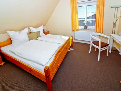 Schlafzimmer Ferienwohnung Hallig Noderoog