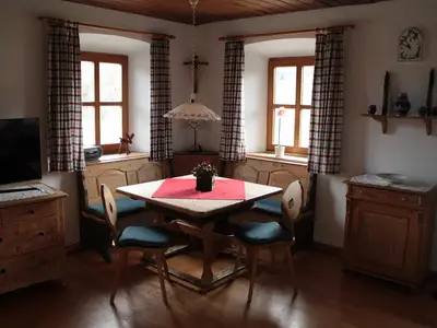 Essecke im Wohnzimmer