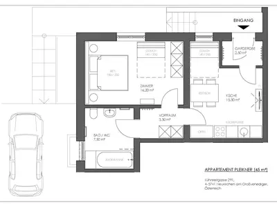 Grundriss Appartement Pleikner
