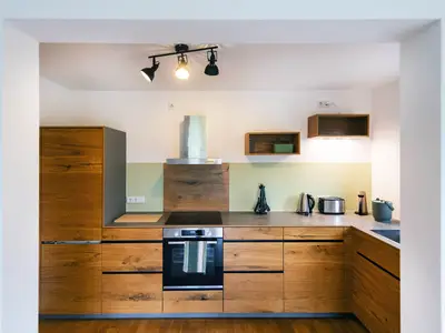 Küche vom Wohnzimmer aus