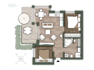 Ferienwohnung für 4 Personen (59 m²) in Großenbrode 3/10