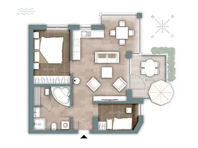 Ferienwohnung für 3 Personen (56 m²) 3/10