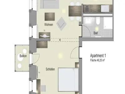 Ferienwohnung für 3 Personen (46 m²) in Igersheim 7/10