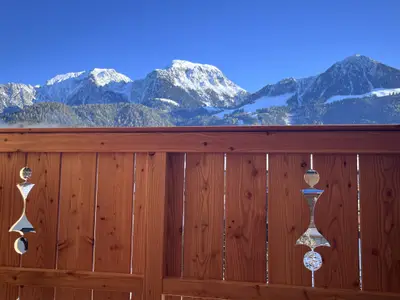 Aussicht mit Jenner, Hohen Göll und Kehlsteinhaus