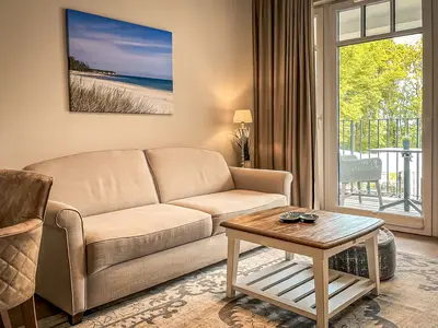 Wohnzimmer mit Schlafcouch