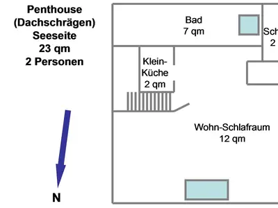 Ferienwohnung für 2 Personen (23 m²) in Duhnen 7/10
