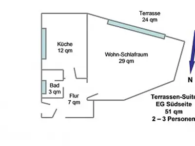 Ferienwohnung für 2 Personen (51 m²) in Duhnen 9/10