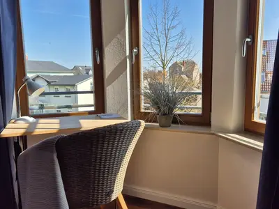 Arbeitsplatz im Erker