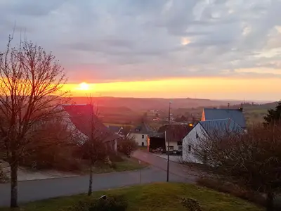 Sonnenaufgang vom Balkon
