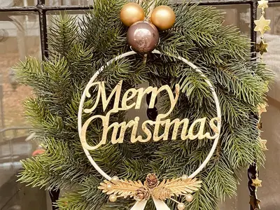 Haustür zu Weihnachten