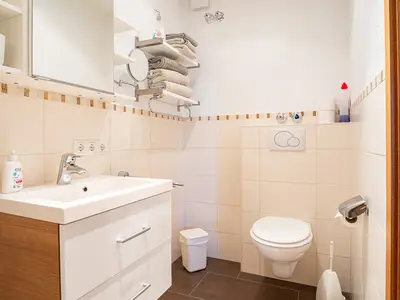 Blick ins Badezimmer