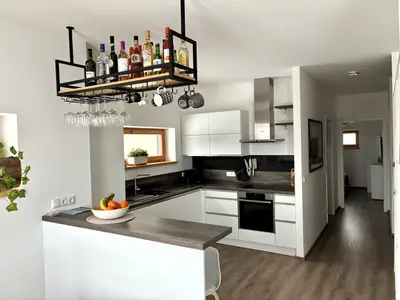 Die moderne, offene Küche