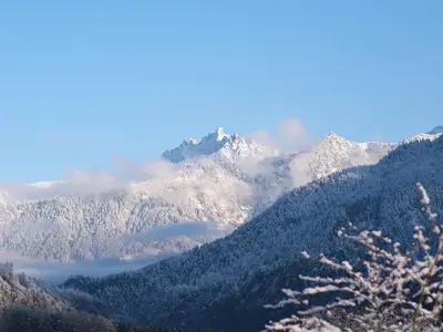 Einer der Gipfel - Blick von der Terrasse